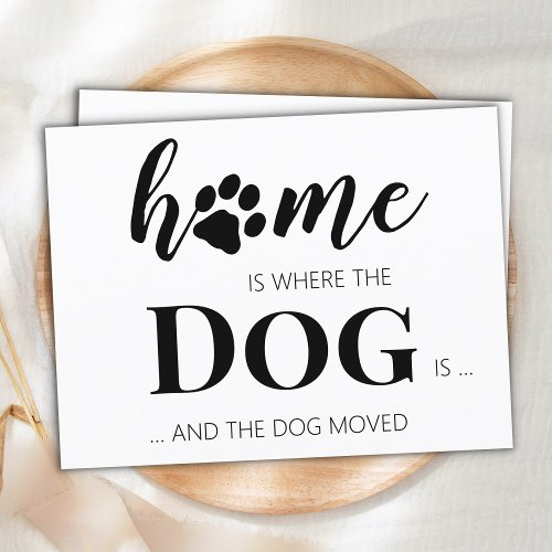 Weve Moved Dog Moving Announcement Postcard