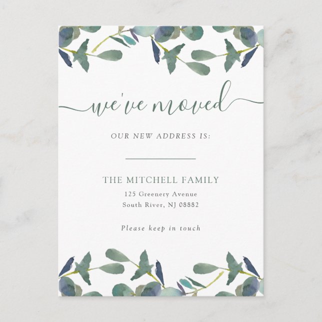 We've Moved Eucalyptus Crest | Moving Announcement (Front)