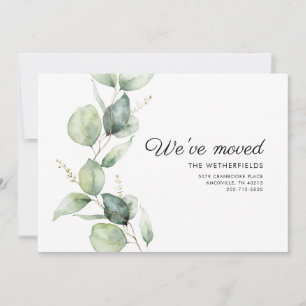 We've Moved Eucalyptus Greenery Moving Announcement