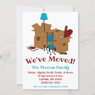 We've Moved! Family Annoucement Invitation