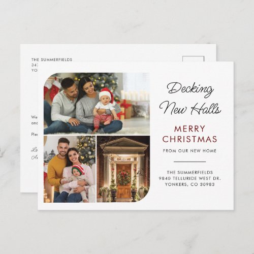 Weve Moved Family Christmas Photos Moving Announcement Postcard