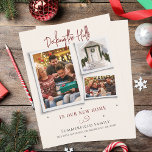 We've Moved Family Photo Collage Christmas Moving Holiday Card<br><div class="desc">Announce your holiday move in style and with photos greetings card. Easily replace the photos with your favorite ones by clicking the "Personalize" button. Add your own wording to suit the occasion and completely change the background,  fonts and layout when you click the "Edit this in Design Tool" button.</div>