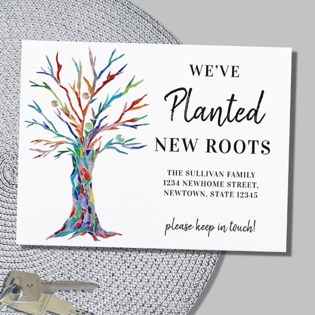 We've Moved Family Tree Announcement Postcard (Creator Uploaded)