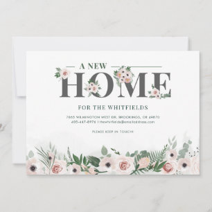 We've Moved Floral Family Moving Announcement