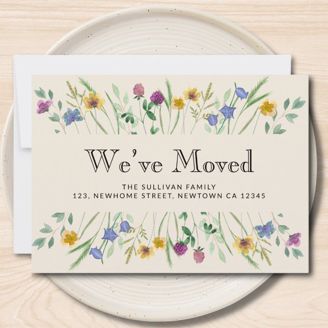We've Moved Floral Moving Announcement (Creator Uploaded)