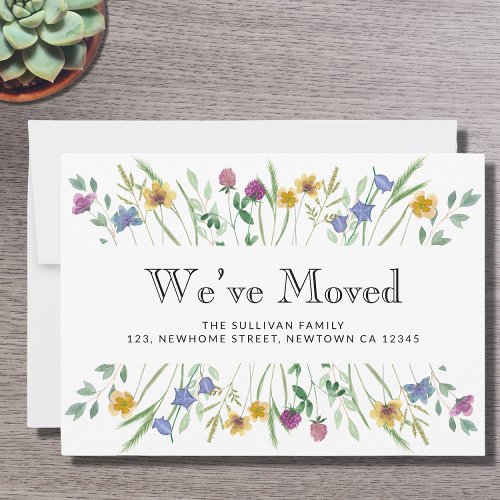 Weve Moved Floral Moving Announcement