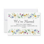 We've Moved Floral Moving Announcement Mini Card