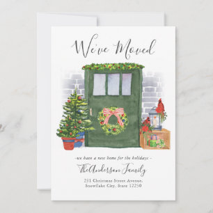 We've Moved Front Door Christmas Holiday Moving Announcement