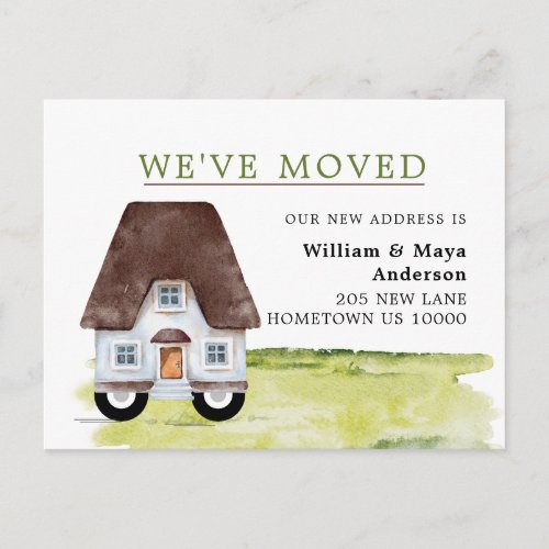 WEVE MOVED Fun House on Wheels  Invitation Postcard