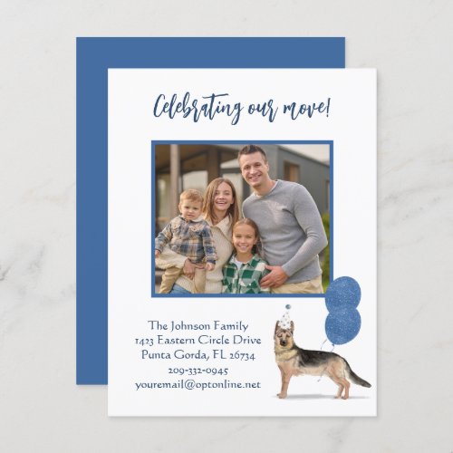 Weve Moved German Shephard Family Photo Budget   Announcement
