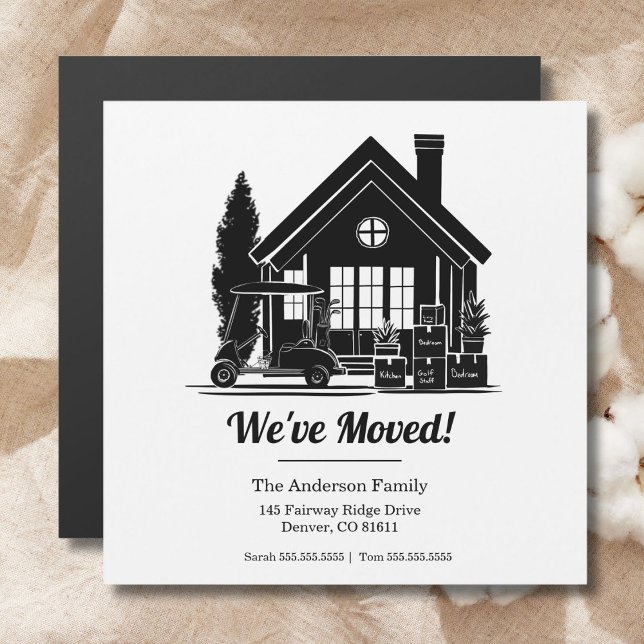 We've Moved! Golf Cart Parked at House Silhouette (Creator Uploaded)