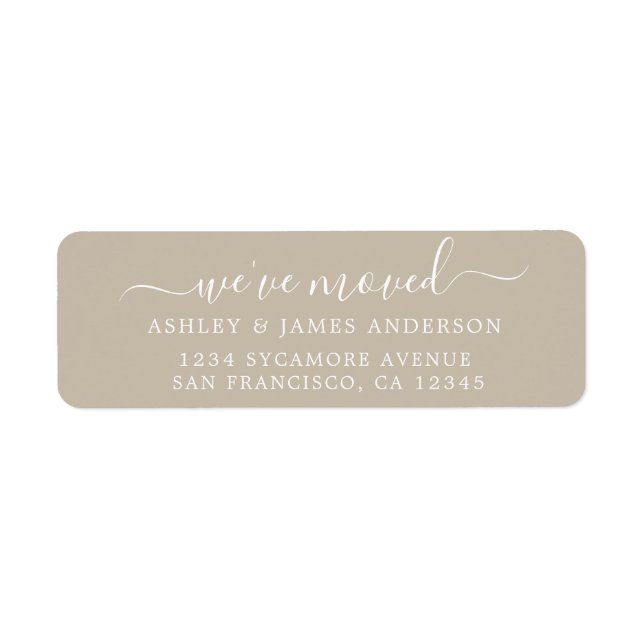 We've Moved Gray New Address label (Front)