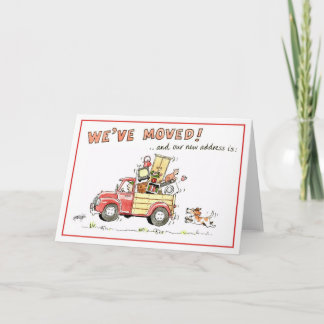 We've moved greeting card - and our new address is