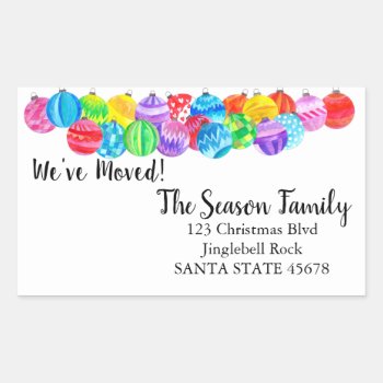 We've Moved  Handpainted Watercolor  Label by PortoSabbiaNatale at Zazzle