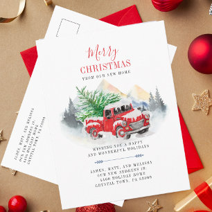 We've Moved Holiday Moving Announcement Postcard