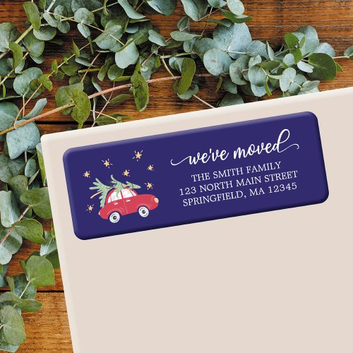 Weve Moved Holiday Return Address Label