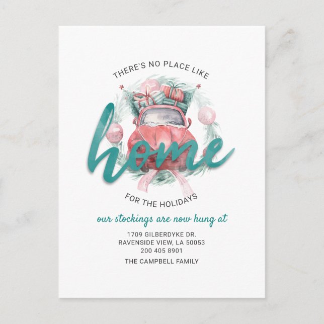 We've Moved Holidays Address Moving Announcement (Front)