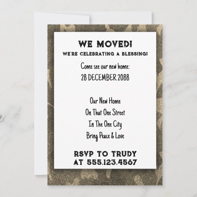 We've Moved Home Blessing New House Warming Party  Invitation (Front)