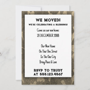 We've Moved Home Blessing New House Warming Party  Invitation