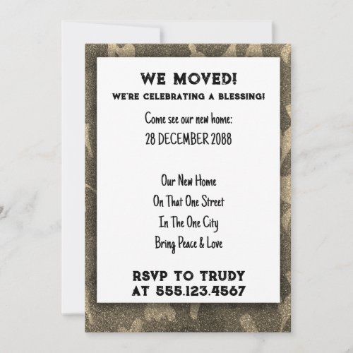 Weve Moved Home Blessing New House Warming Party  Invitation
