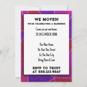 We've Moved Home Blessing New House Warming Party  Invitation