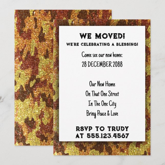 We've Moved Home Blessing New House Warming Party  Invitation (Front/Back)