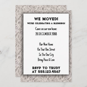 We've Moved Home Blessing New House Warming Party Invitation