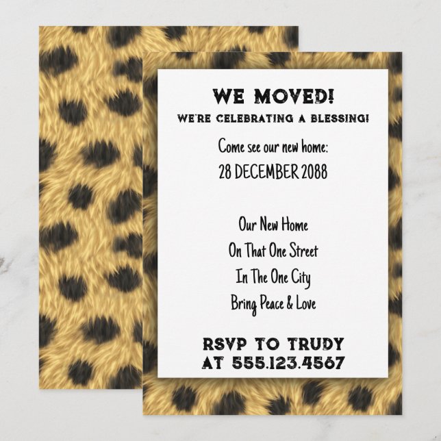 We've Moved Home Blessing New House Warming Party Invitation (Front/Back)