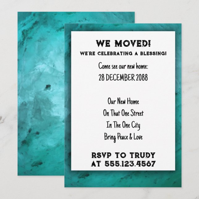 We've Moved Home Blessing New House Warming Party  Invitation (Front/Back)
