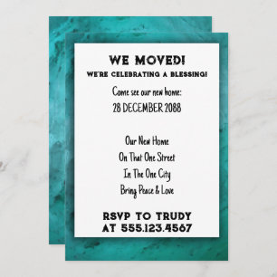 We've Moved Home Blessing New House Warming Party  Invitation