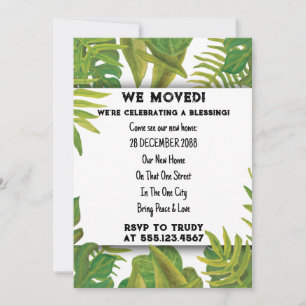 We've Moved Home Blessing New House Warming Party  Invitation