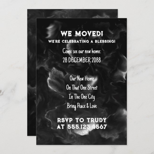 We've Moved Home Blessing New House Warming Party  Invitation (Front/Back)
