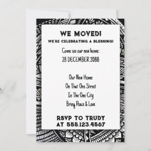 We've Moved Home Blessing New House Warming Party  Invitation