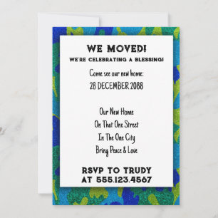 We've Moved Home Blessing New House Warming Party  Invitation