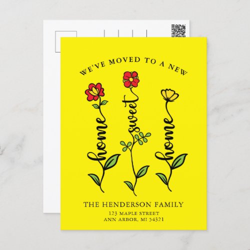 Weve Moved Home Sweet Home Moving Announcement Postcard