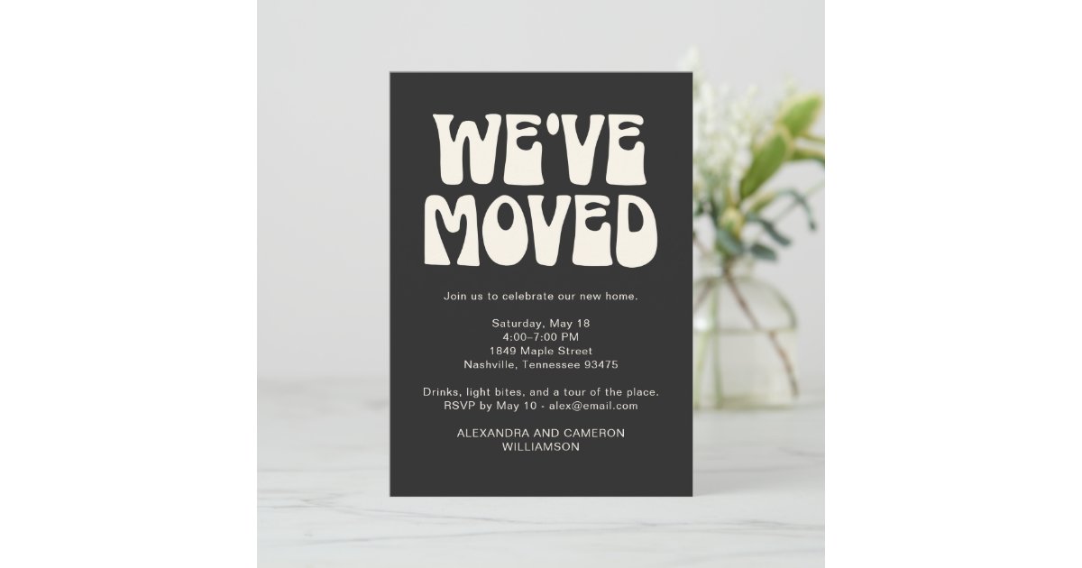 we-ve-moved-housewarming-party-black-retro-invitation-zazzle