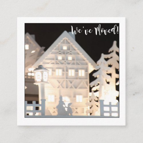 Weve Moved Illuminated Christmas Houses Enclosure Card