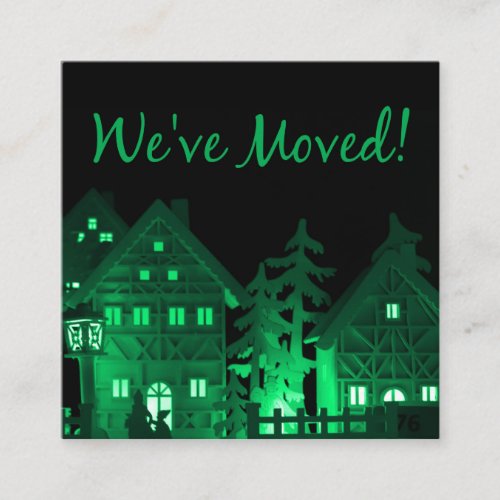 Weve Moved Illuminated Christmas Houses Enclosure Card