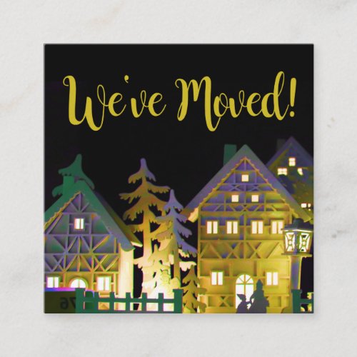 Weve Moved Illuminated Christmas Houses Enclosure Card