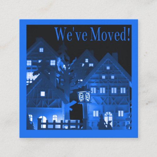 Weve Moved Illuminated Christmas Houses Enclosure Card