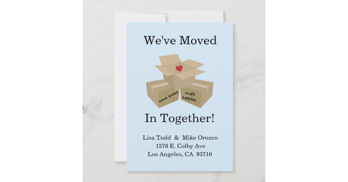 We've Moved In Together Announcement | Zazzle