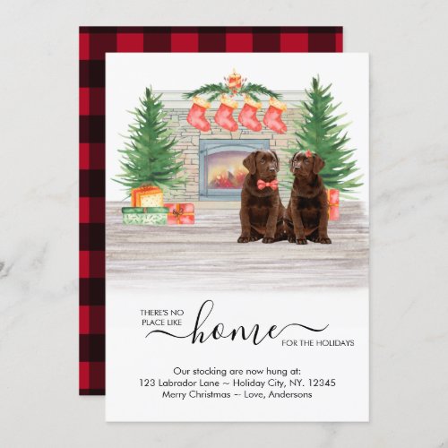 Weve Moved Labrador Dog Christmas Holiday Moving Announcement