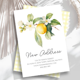 We've Moved Lemon Blossom New Address Note Card