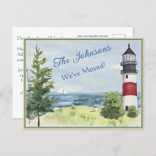 Weve Moved Lighthouse Water Budget   Postcard