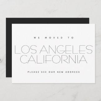 We've Moved Los Angeles California Modern New Home Announcement
