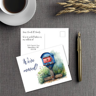 We've Moved Mailbox Postcard