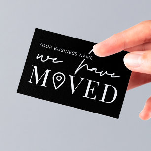 We've Moved Minimal Business Office Address Change Note Card