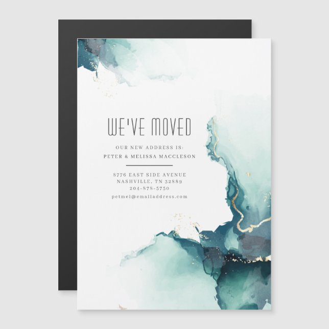 We've Moved Modern Abstract Moving Announcement (Front/Back)