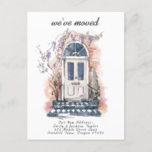 We've Moved - Modern New Address Watercolor Door