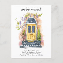 We've Moved - Modern New Address Watercolor Door